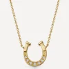 Astley Clarke Necklaces^14ct Gold Horseshoe Diamond Pendant Necklace