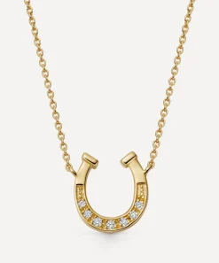 Astley Clarke Necklaces^14ct Gold Horseshoe Diamond Pendant Necklace