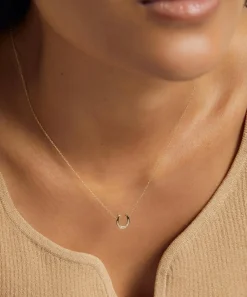 Astley Clarke Necklaces^14ct Gold Horseshoe Diamond Pendant Necklace