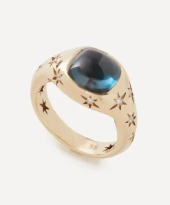 Liberty Rings|Rings^9ct Gold Ianthe Star Blue Topaz Cocktail Ring
