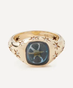 Liberty Rings|Rings^9ct Gold Ianthe Star Blue Topaz Cocktail Ring