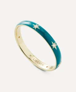 Liberty Rings|Rings^9ct Gold Ianthe Star Glazed Diamond Band Ring