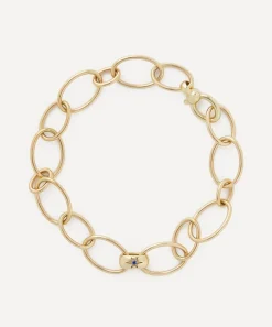Liberty Bracelets|Bracelets^9ct Gold Ianthe Star One Link Blue Sapphire Bracelet