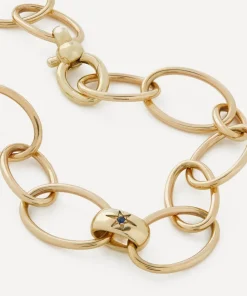 Liberty Bracelets|Bracelets^9ct Gold Ianthe Star One Link Blue Sapphire Bracelet