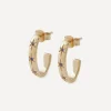 Liberty Earrings|Earrings^9ct Gold Ianthe Star Small Sapphire Creole Hoop Earrings