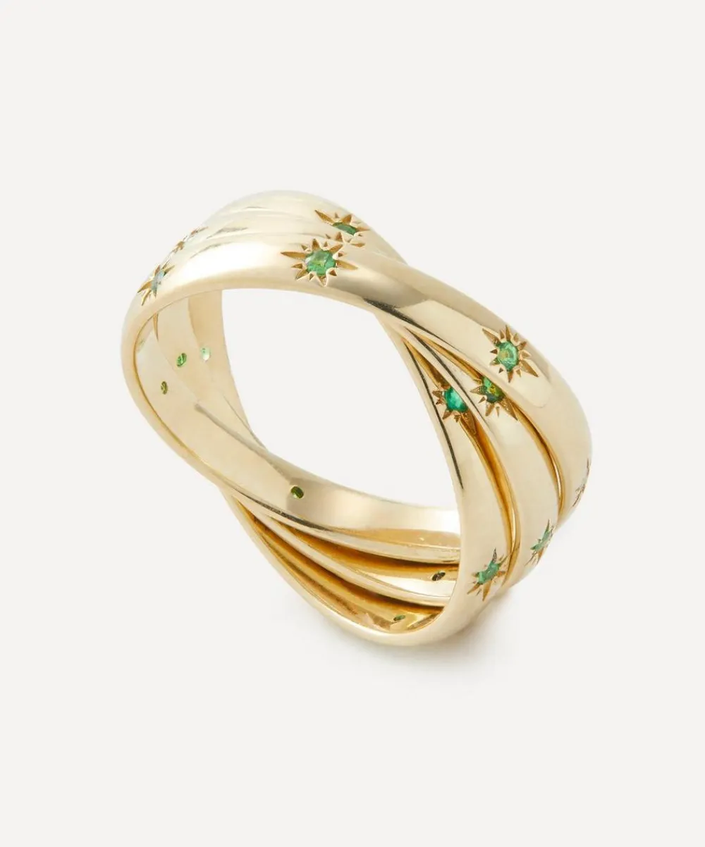Liberty Rings|Rings^9ct Gold Ianthe Star Trilogy Tsavorite Ring
