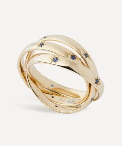 Liberty Rings|Rings^9ct Gold Ianthe Star Trilogy Blue Sapphire Ring
