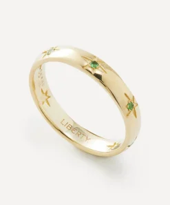 Liberty Rings|Rings^9ct Gold Ianthe Star Tsavorite Band Ring