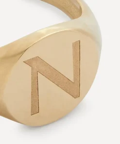 Liberty Rings|Rings^9ct Gold Initial Signet Ring - N
