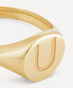 Liberty Rings|Rings^9ct Gold Initial Signet Ring - U