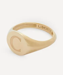Liberty Rings|Rings^9ct Gold Initial Signet Ring - C