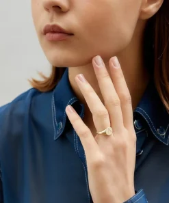 Liberty Rings|Rings^9ct Gold Initial Signet Ring - A