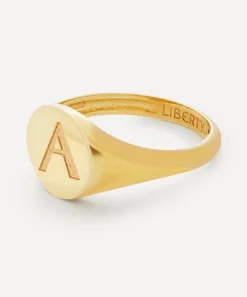 Liberty Rings|Rings^9ct Gold Initial Signet Ring - A