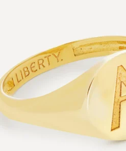 Liberty Rings|Rings^9ct Gold Initial Signet Ring - A