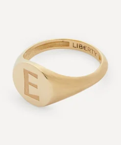Liberty Rings|Rings^9ct Gold Initial Signet Ring - E