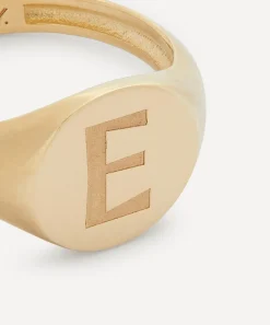 Liberty Rings|Rings^9ct Gold Initial Signet Ring - E