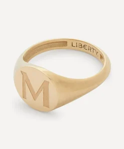 Liberty Rings|Rings^9ct Gold Initial Signet Ring - M