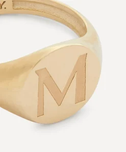 Liberty Rings|Rings^9ct Gold Initial Signet Ring - M