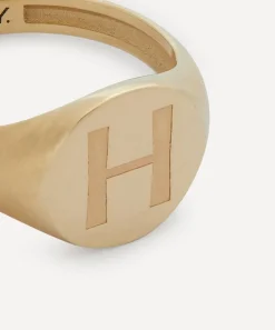 Liberty Rings|Rings^9ct Gold Initial Signet Ring - H