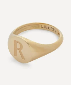 Liberty Rings|Rings^9ct Gold Initial Signet Ring - R