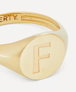 Liberty Rings|Rings^9ct Gold Initial Signet Ring - F