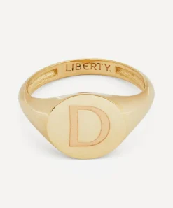 Liberty Rings|Rings^9ct Gold Initial Signet Ring - D