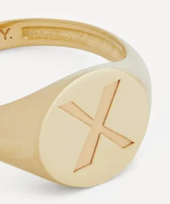 Liberty Rings|Rings^9ct Gold Initial Signet Ring - X