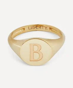 Liberty Rings|Rings^9ct Gold Initial Signet Ring - B