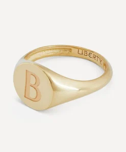 Liberty Rings|Rings^9ct Gold Initial Signet Ring - B