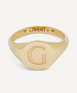 Liberty Rings|Rings^9ct Gold Initial Signet Ring - G