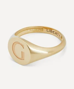 Liberty Rings|Rings^9ct Gold Initial Signet Ring - G