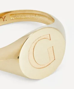 Liberty Rings|Rings^9ct Gold Initial Signet Ring - G