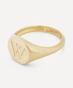 Liberty Rings|Rings^9ct Gold Initial Signet Ring - W