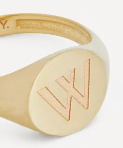 Liberty Rings|Rings^9ct Gold Initial Signet Ring - W
