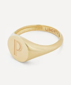 Liberty Rings|Rings^9ct Gold Initial Signet Ring - P