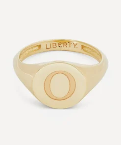Liberty Rings|Rings^9ct Gold Initial Signet Ring - O