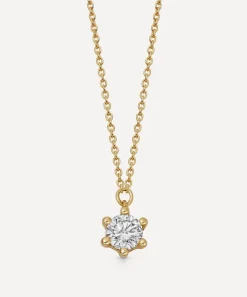 Astley Clarke Necklaces^14ct Gold Interstellar Solitaire Pendant Necklace