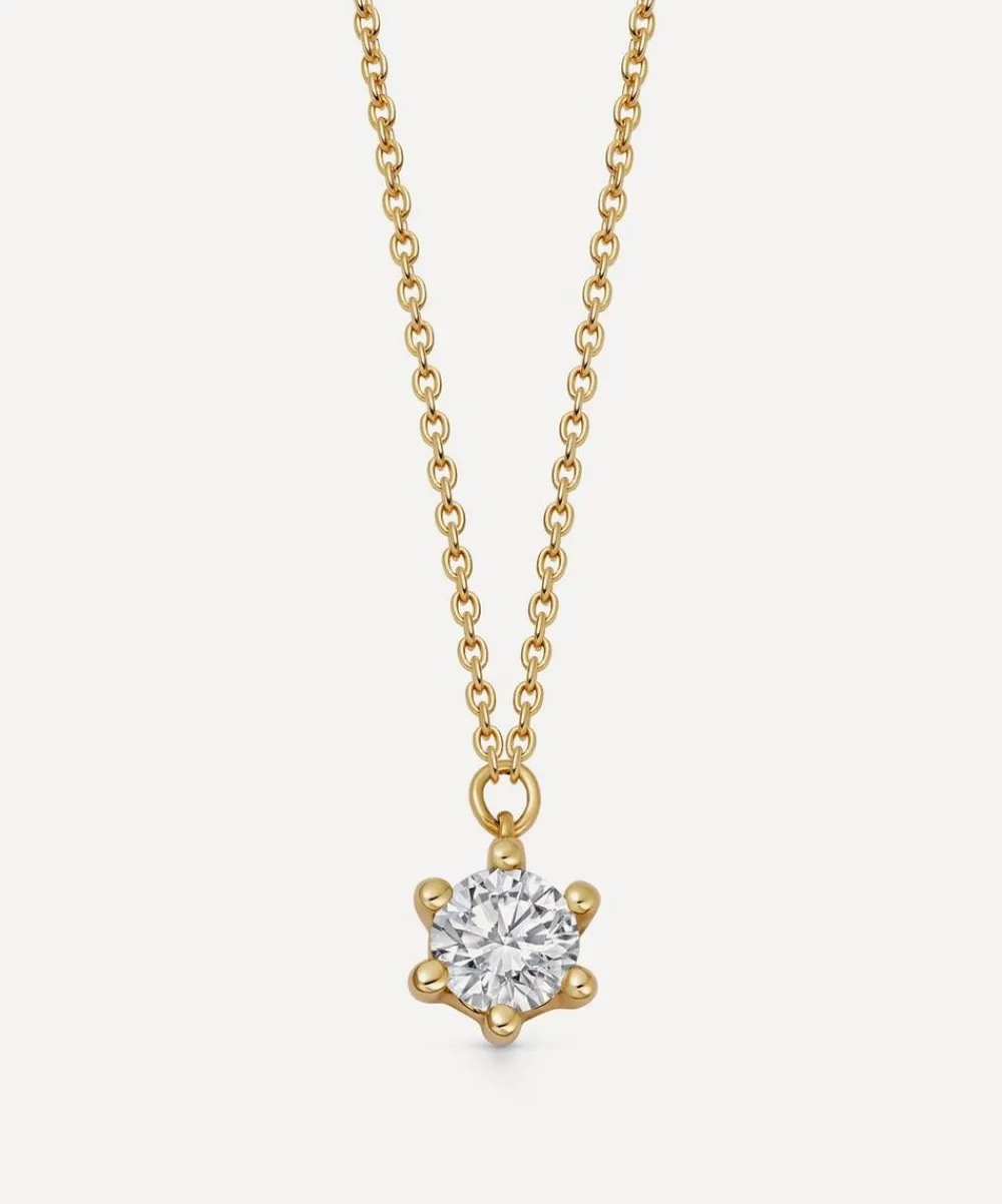Astley Clarke Necklaces^14ct Gold Interstellar Solitaire Pendant Necklace