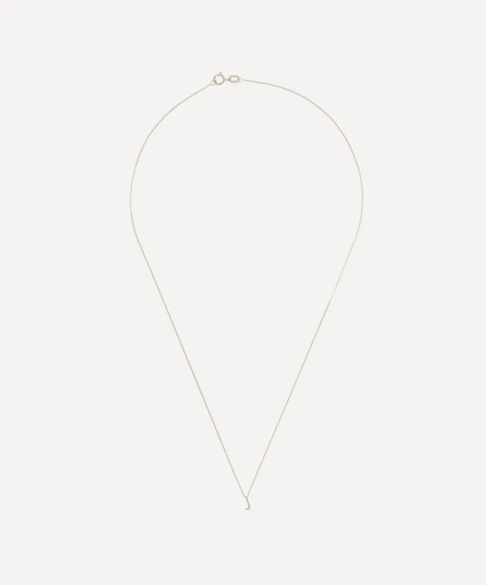 AURUM + GREY Necklaces^9ct Gold J Diamond Initial Pendant Necklace