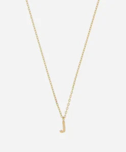 AURUM + GREY Necklaces^9ct Gold J Initial Pendant Necklace