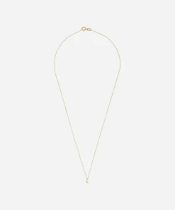 AURUM + GREY Necklaces^9ct Gold L Initial Pendant Necklace