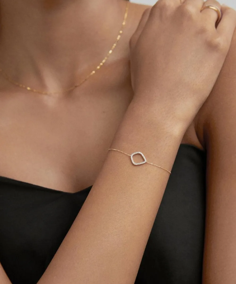 Monica Vinader Bracelets^14ct Gold Lab-Grown Diamond Riva Kite Chain Bracelet
