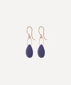 Melissa Joy Manning Earrings^14ct Gold Lapis Lazuli Drop Earrings