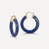 Mateo Earrings|Earrings^14ct Gold Lapis Lazuli Hoop Earrings