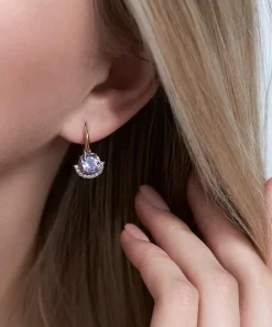 Dinny Hall Earrings^9ct Gold Libby Amethyst and Diamond Drop Earrings