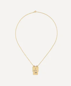 Marie Lichtenberg Necklaces|Necklaces^18ct Gold Love You Spinning Scapular Pendant Necklace