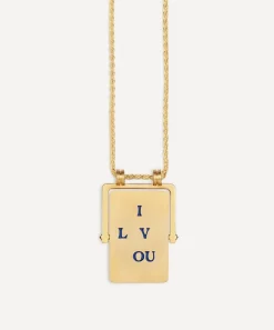 Marie Lichtenberg Necklaces|Necklaces^18ct Gold Love You Spinning Scapular Pendant Necklace