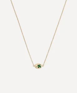Anna + Nina Necklaces^14ct Gold Lucky Clover Necklace