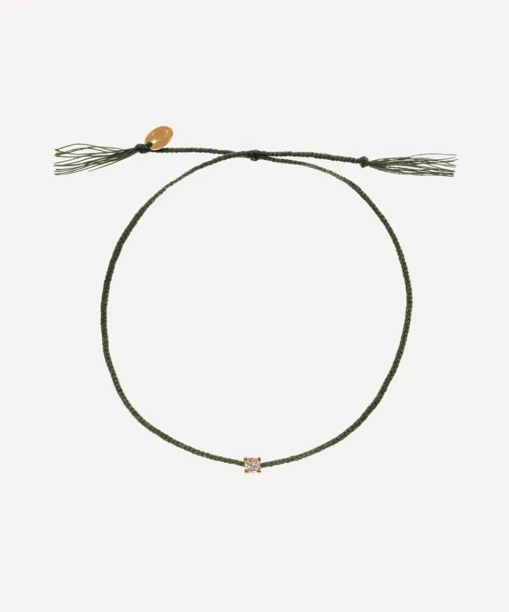 Atelier VM Bracelets|Bracelets^18ct Gold Lucy Green Cotton Bracelet