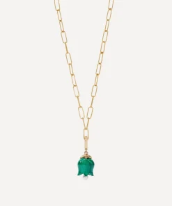 Annoushka Charms & Pendants|Charms & Pendants^18ct Gold Malachite and Pearl Tulip Charm